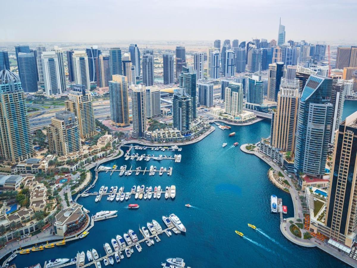 High Floor With City Skyline & Burj Khalifa View 3 Bedroom Unit Marina Dubai Exterior photo